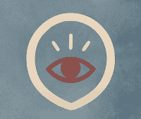 Wisdom eye symbol with clarity rays, representing support for emotionally overloaded and burnout-prone women